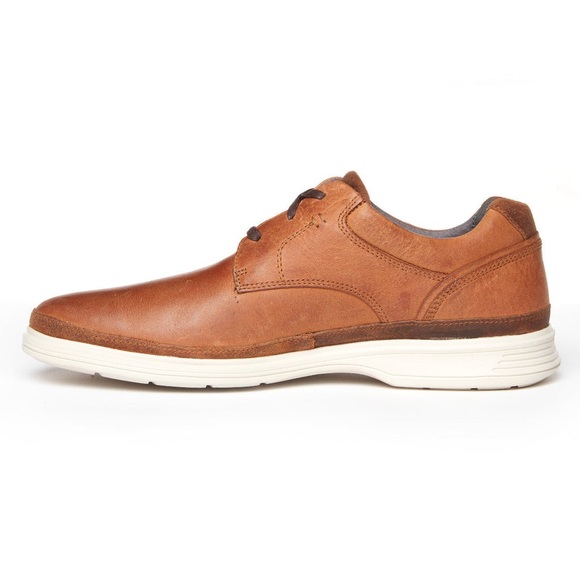 Rockport Tan Leather Oxford Shoes with Comfort Sole - Picture 5 of 15